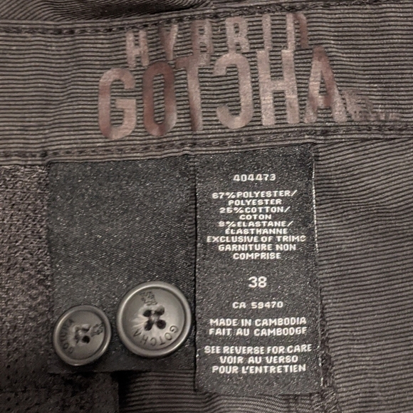 GOTCHA hybrid pinstripe shorts 38 - Picture 5 of 6